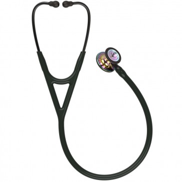 Stetoskop 3M™ Littmann Cardiology IV, 6240 crno crijevo i slušalice i sjajno zvono duginih boja