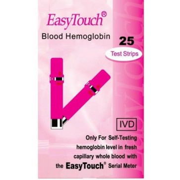 Wellmed Hemoglobin Test Strips for Easy Touch GCHb, 25 pcs