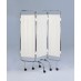 Ward Screen, Two sections, White, Chrome plated steel tubular flame, Mounted on castors, Width: 144cm, Height: 170 cm