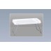 Plastic moulded white tray for bed, 58x39x5 cm, foldable metal legs