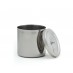 S.S. Jar for Cotton, stainless steel, round, lid with knob, Ø 120x120 mm