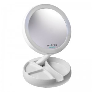 Two-sided backlit mirror