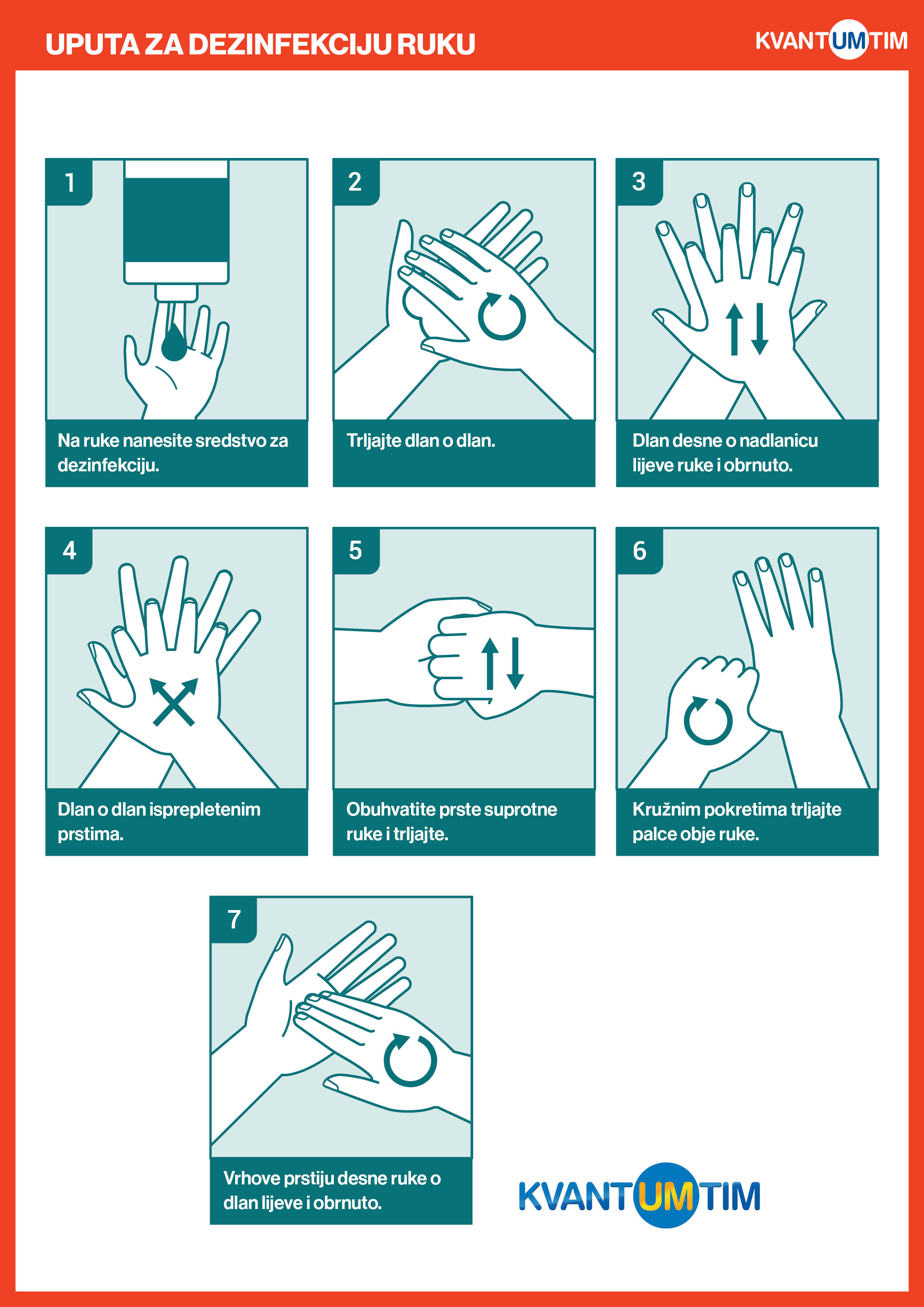 Upute za pravilno pranje i dezinfekciju ruku - dezinfekcija